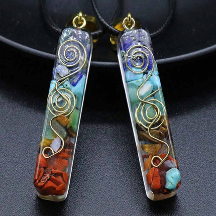 1 Pack 7 Chakra Crystal Necklace, Energy Stone Pendant for Yoga & Meditation, Spiritual Fashion Jewelry