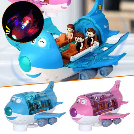 360 Rotating Electric Toy Plane Airplane with Sound Light Gift for Boys Xmas Gift