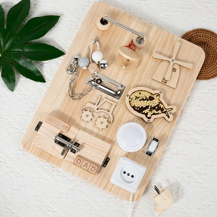 Montessori Busy Board for Toddlers Educational Fidget Sensory Toy Autistic ADHD Children Gift
