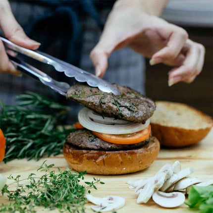 Double Burger Press Hamburger Maker Non-Stick Aluminum Beef Patty Mold for BBQ