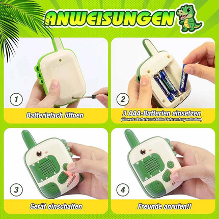 Dinosaur Kids Walkie Talkie Toy for 3-9 Year Old Boys Girls Outdoor Camping Gift
