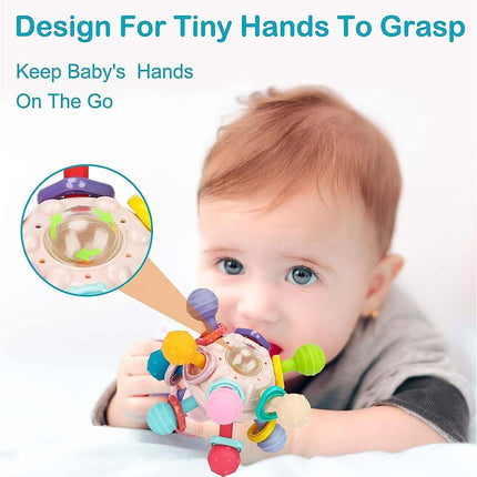 Kids Rattles Handbells Frog Hand Catch Ball Newborn Baby Toys Education Toys