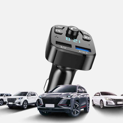 Bluetooth 3.1A Car Wireless FM U-DISK Transmitter Adapter  2USB PD Charger