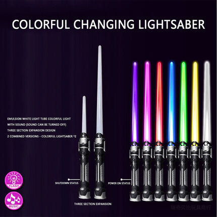 2pcs Lightsaber Saber Swords LED with Flashing Colorful Light and Sound