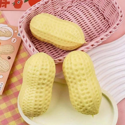 Single Peanut Shaped Silicone Squeeze Toy, Portable Stress Relief Tactile Fidget Toy