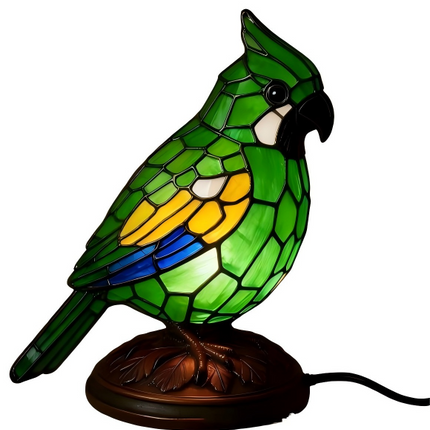 Red Resin Bird Lamp: Sheremart & Fanyil Cardinal Lamp