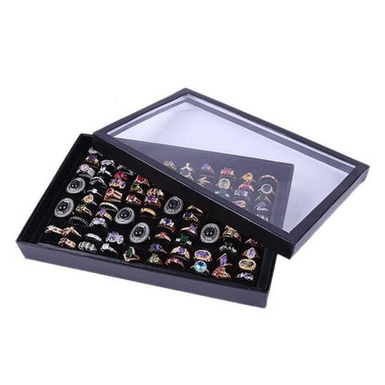 100-Slot Jewellery Earring Storage Box, Display Organiser Tray Holder, Rings Not Included