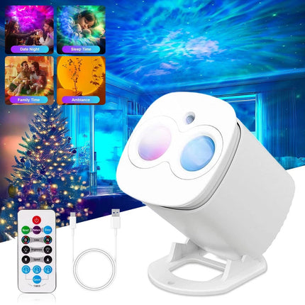 Smart Nebula Galaxy Projector LED Star Night Light - Ceiling & Wall Projection Lamp for Bedroom Decor