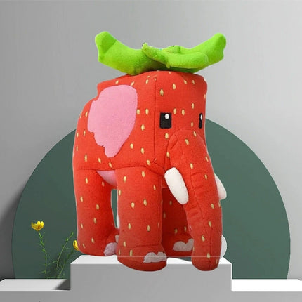 Strawberry Elephant Cute Plush Toy – Ultra-Soft Stuffed Doll, Sweet Gift for Daily Companion