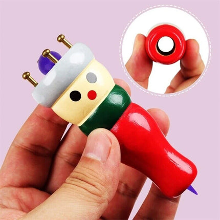 Wooden Spool Knitting Doll Set – 2-Piece French Knitting Tool Kit for Beginners