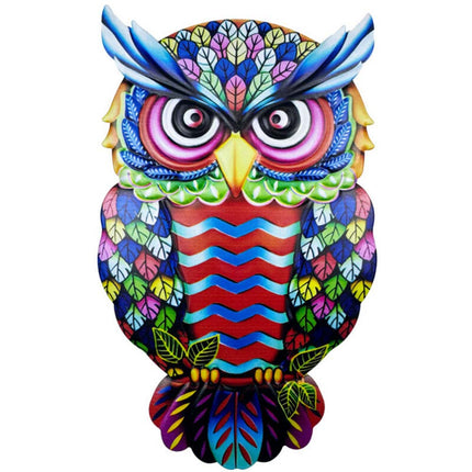 4PCS Magnetic Metal Owl Wall Decor Garden Fence Hanging Art Ornament