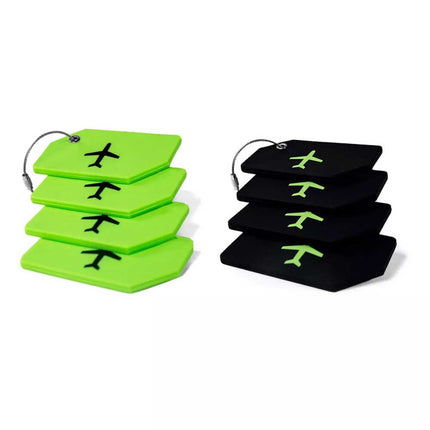 5pcs Luggage Tag Silicone Travel Baggage Suitcase Identity Address Name Label