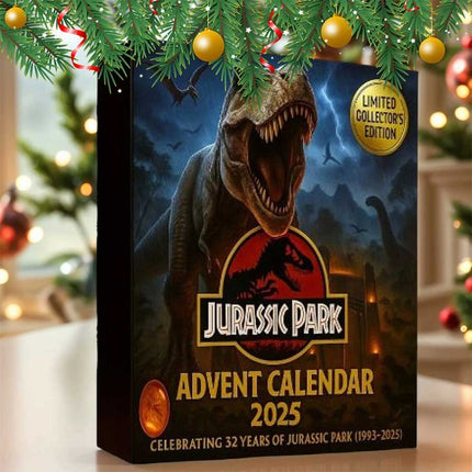 2D Flat Acrylic Jurassic Park Advent Calendar 2025 - 24 Days Christmas Dinosaur Calendar