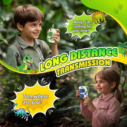 Dinosaur Kids Walkie Talkie Toy for 3-9 Year Old Boys Girls Outdoor Camping Gift