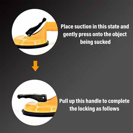 110kg Heavy Duty Aluminium Glass Suction Cup Lifter, Dual Sucker Dent Puller Tool for Glass, Tile & Panel Installation, 1 Pack