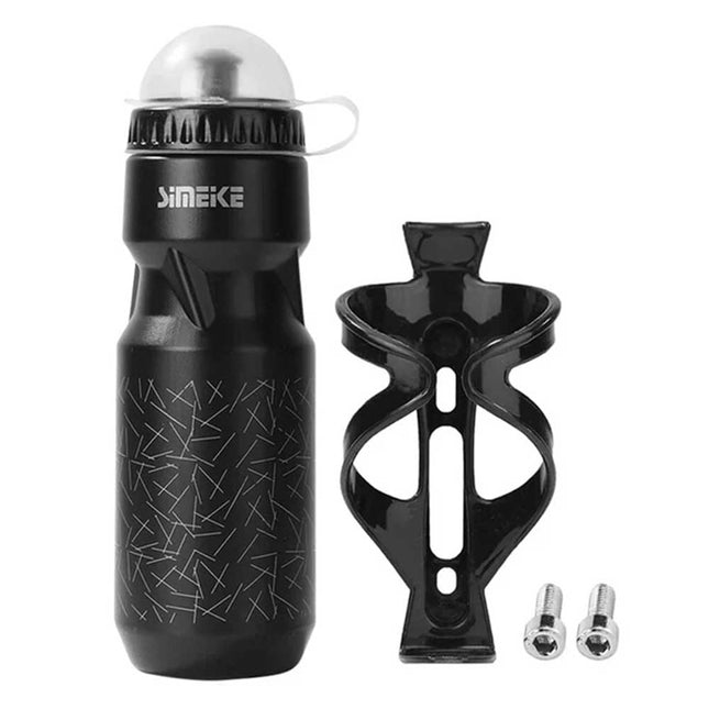 750ml Sports Water Bottle with Holder Cage Kit for Mountain Bike & Road Cycling - Leak-Proof Bicycle Drink Bottle Set