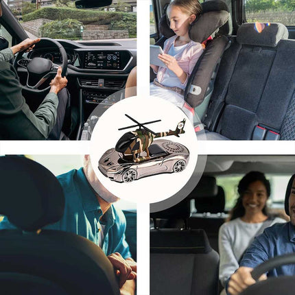 Solar-Powered Rotating Helicopter Car Air Freshener Ornament