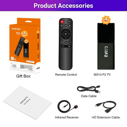 4K Smart TV Stick Android 13 ATV OS Set Top Box 2.4G/5G WiFi Bluetooth 4.0 Media Player