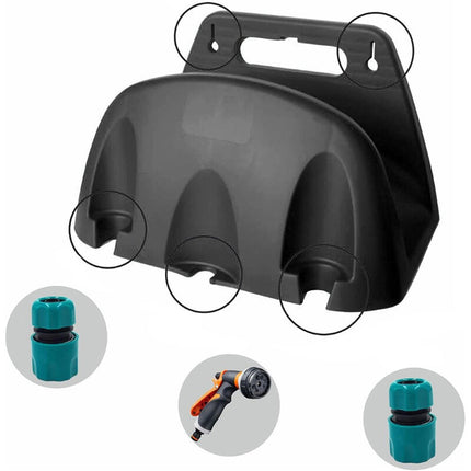 2pcs Fence Wall Mounted Garden Hose Hanger Water Pipe Reel Holder Storage