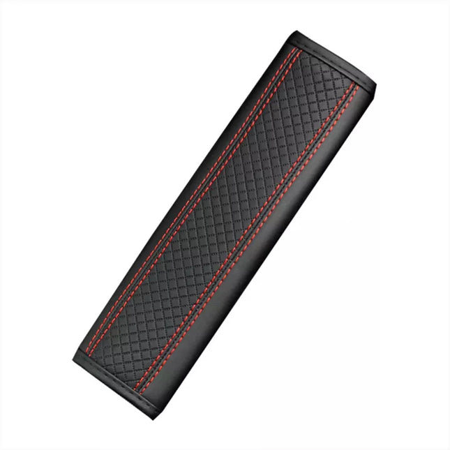 2PCS Car Seat Belt Shoulder Protection Cover Leather Embossed Soft Comfortable