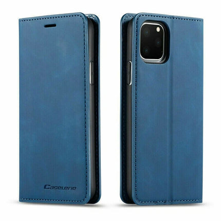 Premium Leather Flip Magnetic Wallet Case Protective Cover for iPhone 17