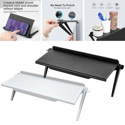 30CM Adjustable TV Computer Rack Screen Top Shelf Storage Rack Multifunction Durable