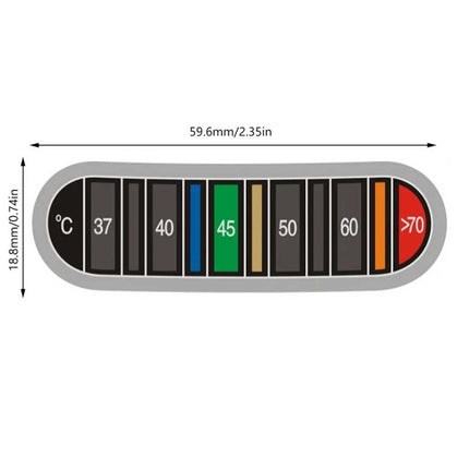 1x Coffee Temperature Strip Sticker, Milk Jug Thermometer Sticker for Cappuccino Latte Art