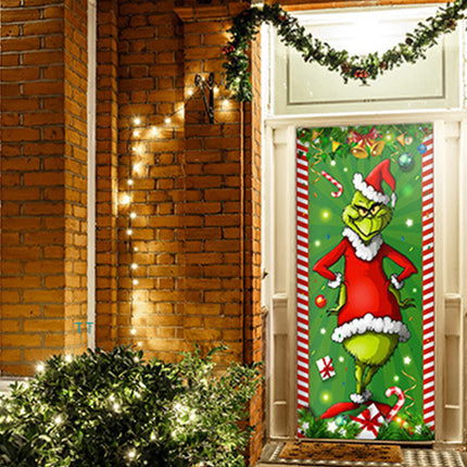 Christmas Porch Sign Door Banner, Festive Holiday Hanging Decoration for Front Door