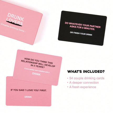 Drunk Lovers Couples Drinking Game – Fun Card Deck Gift for Adults