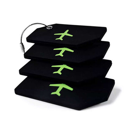 5pcs Luggage Tag Silicone Travel Baggage Suitcase Identity Address Name Label