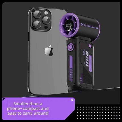 Handheld Turbo Cooling Fan USB Rechargeable 3600mAh Portable Fan Adjustable Airflow