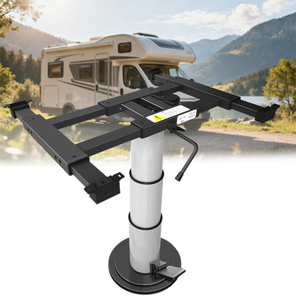 Adjustable Height Lift Boat RV Table Leg - 360° Rotating Swivel Pedestal, Sturdy Design for Caravan, Camper & Boat Indoor Use