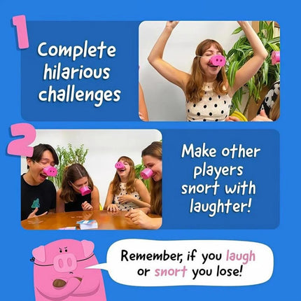 The Oinkcredible "You Laugh You Lose" Party Game - 5 Pieces, 2026 Pig Snout Game