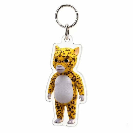 Cow Figure Acrylic Keychain, Cute Animal Bag Charm Pendant Key Ring