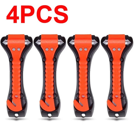 4PCS Car Emergency Safety Escape Hammer, Window Glass Breaker with Seatbelt Cutter Tool