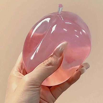 Pink Apple Squeeze Toy Soft Stress Relief Ball Sensory Fidget Office Desk Toy