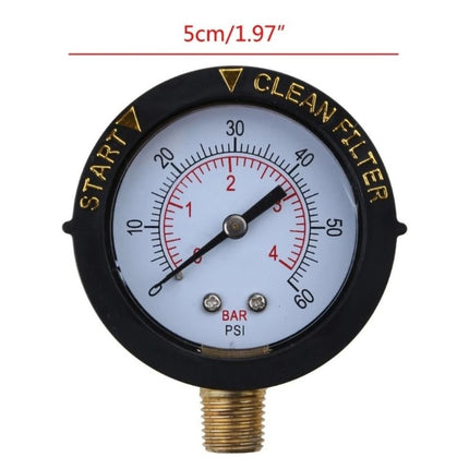 Pool Filter Pressure Gauge Water Pressure Gauge Dry and Utility Pressure Gauge 0-60psi