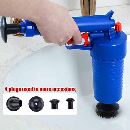 Drain Cleaner High Pressure Compressed Blaster Pump Manual Plunger Sink Pipe