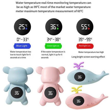 Infant Bath Tub Water Temperature Tester Cute Animal Shape LCD Thermometer Toy