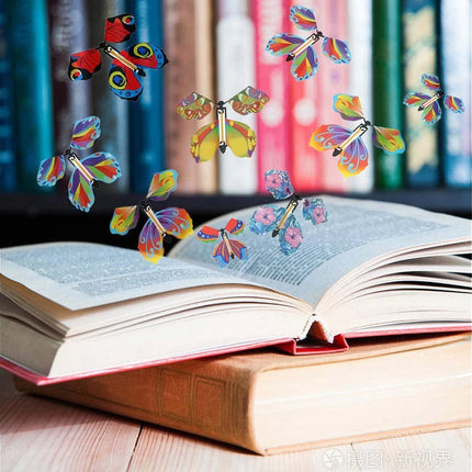 30Pcs Mixed Nature Design Wind-Up Butterflies - Magic Flying Prank Toy, Ideal Insert for Greeting Cards & Surprise Gifts