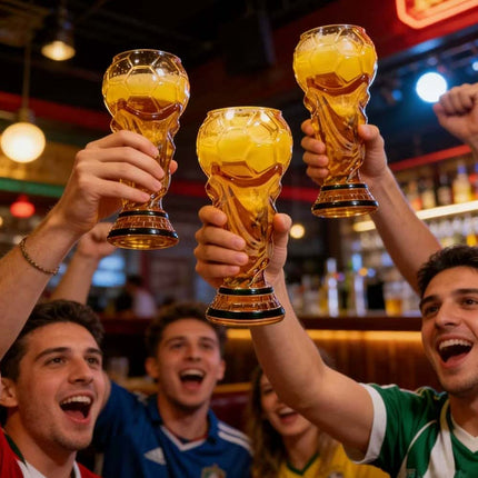 2026 World Cup Trophy Beer Glass - Iridescent Football Mug for Bar Decor