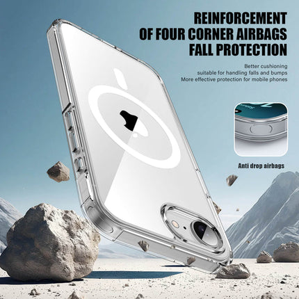 For iPhone 16e Case Compatible with Magsafe Cover Clear + TG Screen Protector