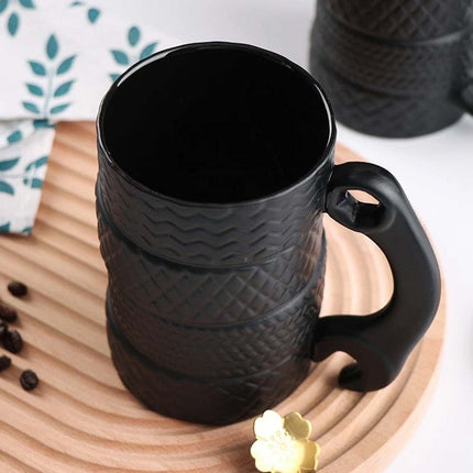 500ml Tire Shaped Coffee Mug Car Lovers Novelty Drink Cup