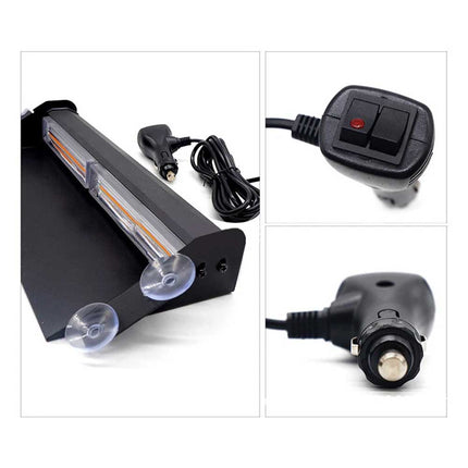 12V-24V Amber LED Warning Strobe Beacon Car Roof Flashing Recovery Light Bar