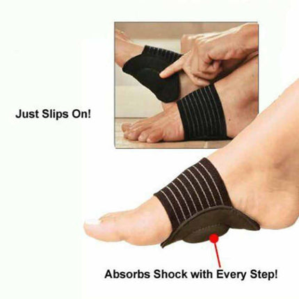 2xFoot Arch Cushioned Support Brace Pain Relief Plantar Fasciitis playing sports