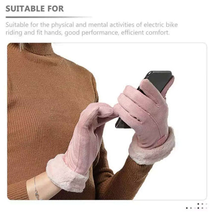 USB Plug-in Heated Gloves Hand Warmer Women Hands Ladies Winter Gloves