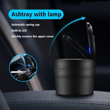Auto Car Ashtray Cigarette Cup Ash Holder LED Lid Self Extinguishing Ash Tray