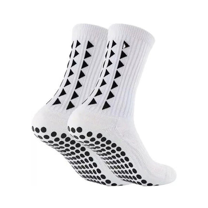 4-Pairs White Sports Grip Socks - Football & Rugby Anti-Slip Socks