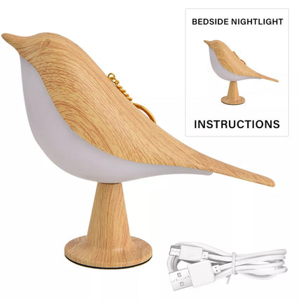 2 in 1 Bird Diffuser Lamp Cordless USB LED Table Touch Sensor Bedside Desk Light