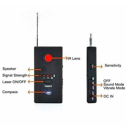 RF Bug Detector Anti- Signal Hidden Camera Lens Device Tracer Finder CC308+